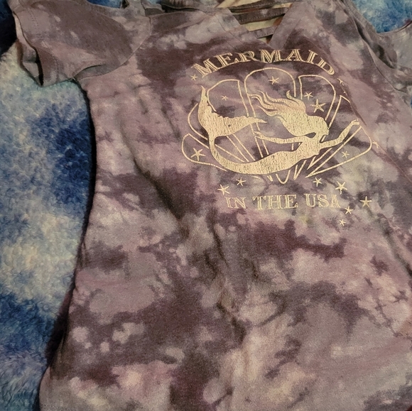 Girls T-Shirt Tee Jessica Simpson Size Small 7/8 Mermaid in the USA - Picture 2 of 5